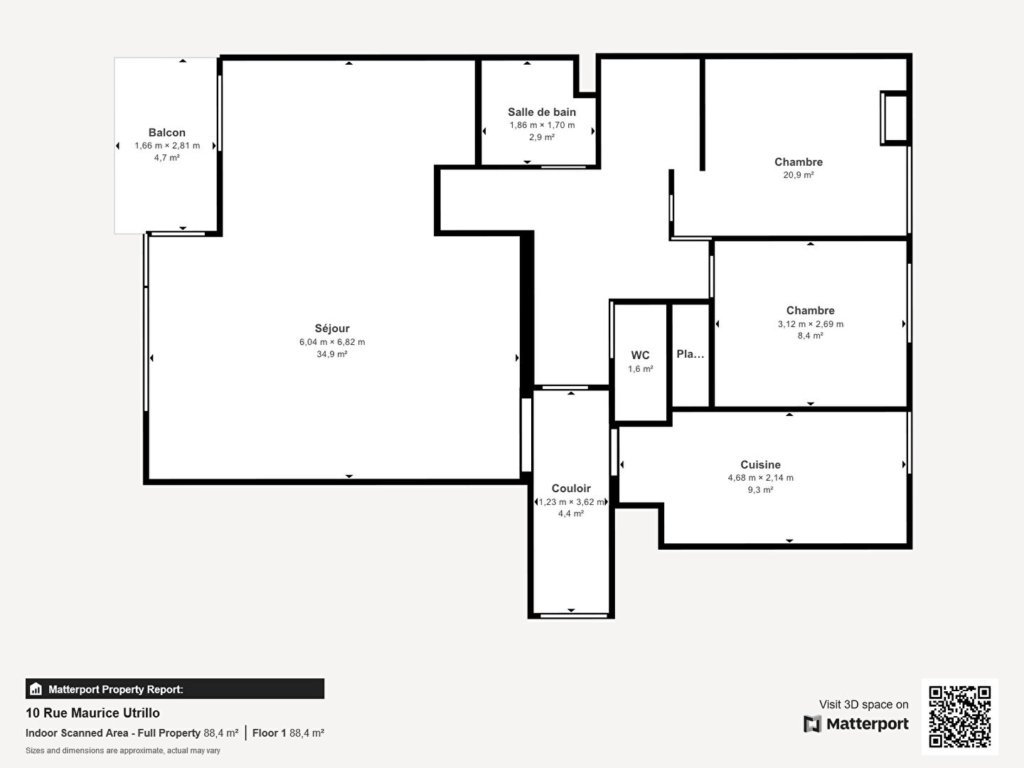 Appartement  4 pièces 83 m2